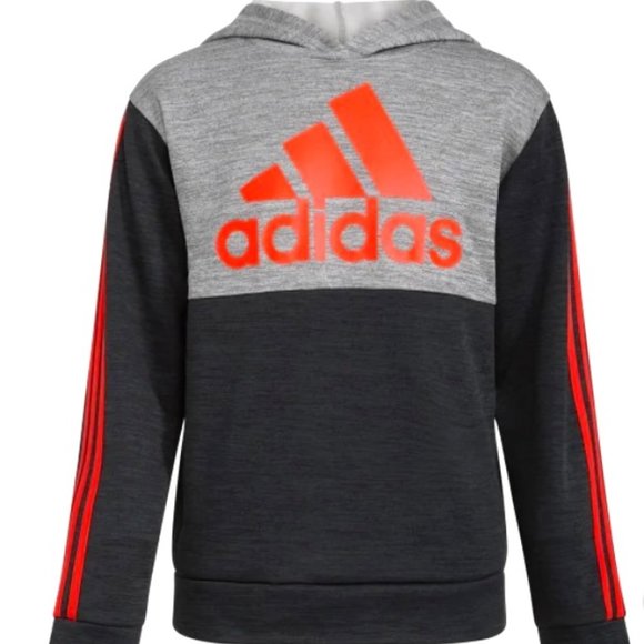 ADIDAS YOUTH TECH FLEECE HOODIE GREEN BOYS M(10-12) L(14-16) XL(18-20) Gray-Blck - Picture 1 of 7